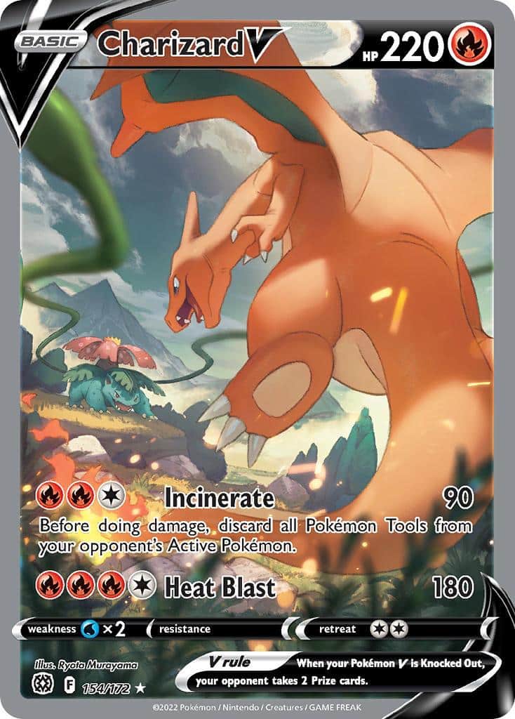 2022 Pokemon Trading Card Game Brilliant Stars Price List 154 Charizard V