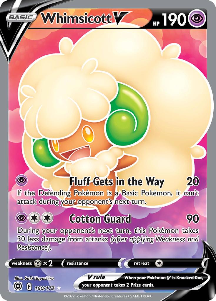 2022 Pokemon Trading Card Game Brilliant Stars Price List 160 Whimsicott V