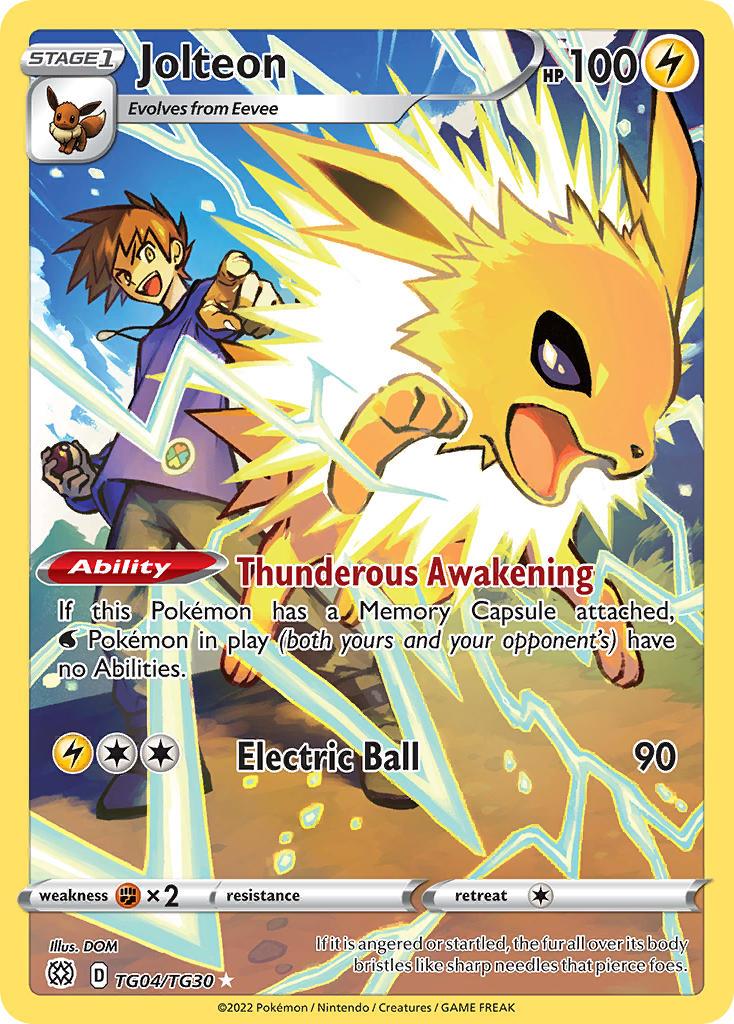 2022 Pokemon Trading Card Game Brilliant Stars Price List TG004 Jolteon