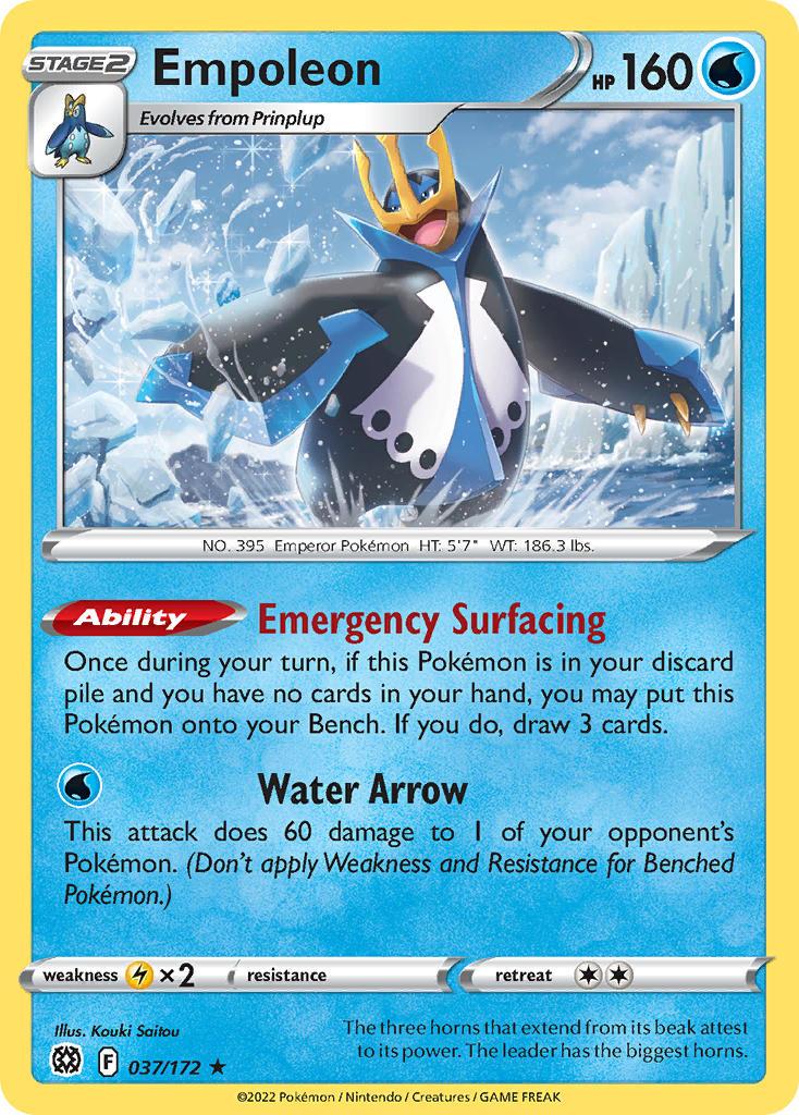 2022 Pokemon Trading Card Game Brilliant Stars Set List 037 Empoleon