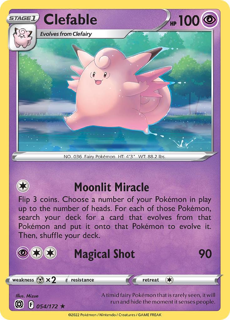 2022 Pokemon Trading Card Game Brilliant Stars Set List 054 Clefable