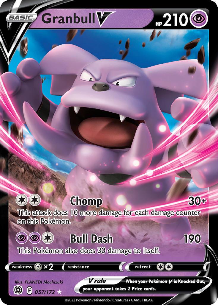 2022 Pokemon Trading Card Game Brilliant Stars Set List 057 Granbull V