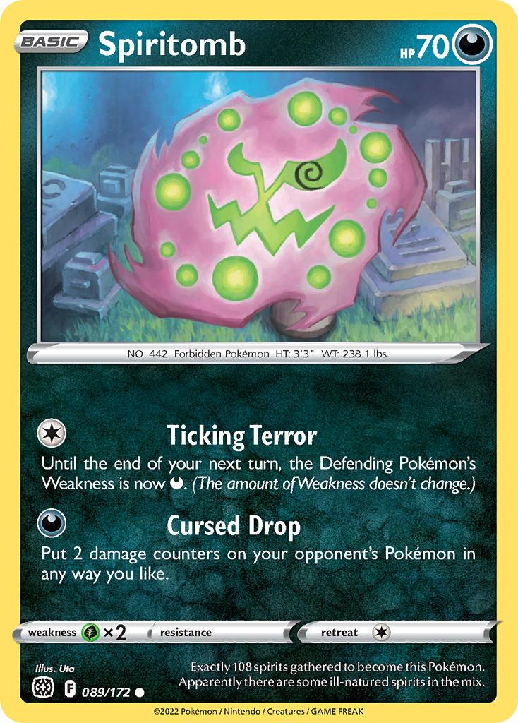 2022 Pokemon Trading Card Game Brilliant Stars Set List 089 Spiritomb