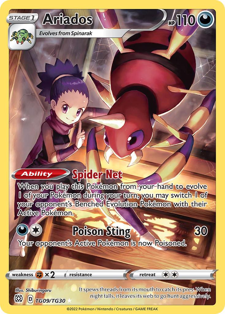 2022 Pokemon Trading Card Game Brilliant Stars Set List TG009 Ariados