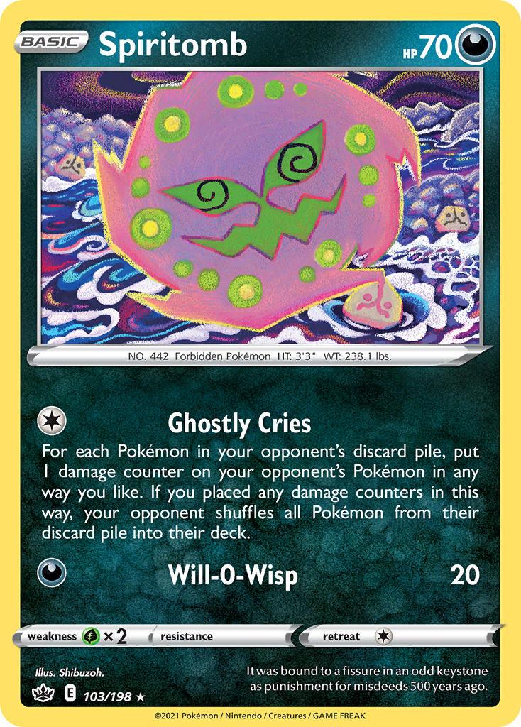 Pokemon Trading Card Game Chilling Reign Price List 103 Spiritomb