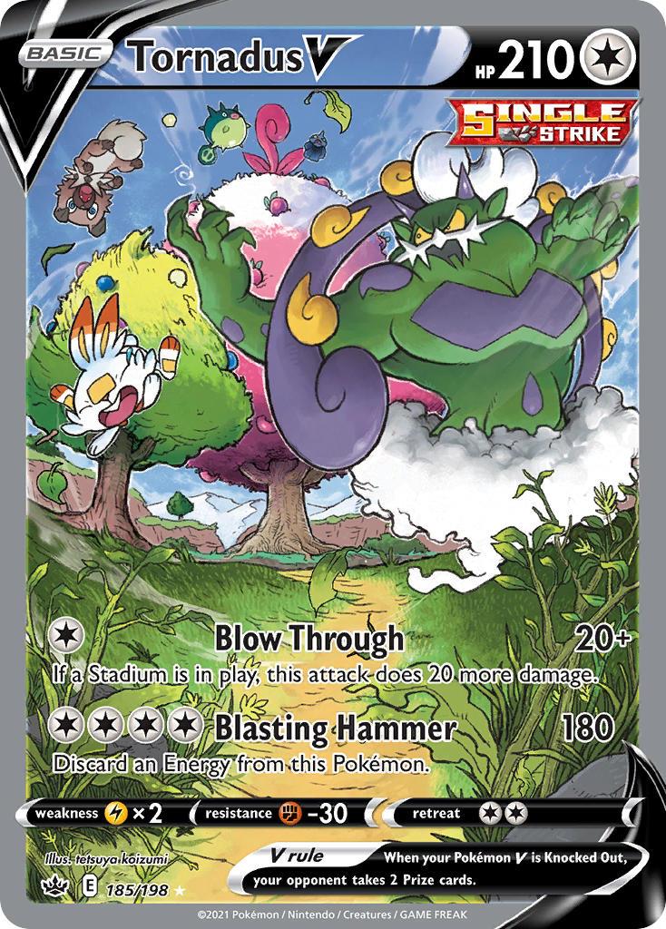 Pokemon Trading Card Game Chilling Reign Price List 185 Tornadus V