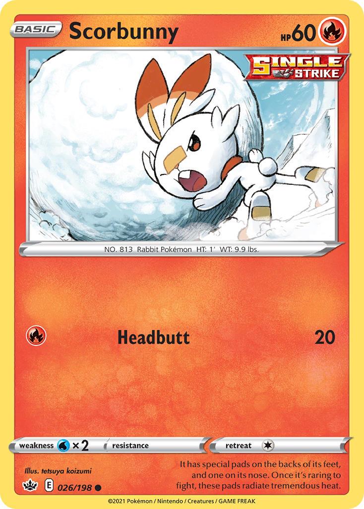 Pokemon Trading Card Game Chilling Reign Price List 26 Scorbunny