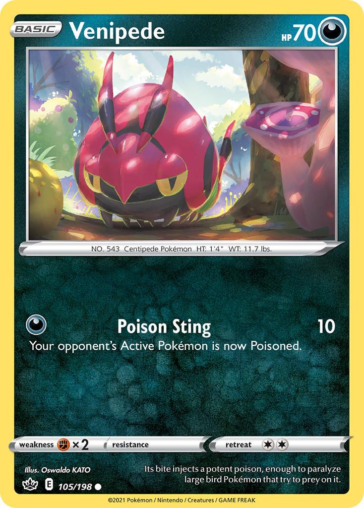 Pokemon Trading Card Game Chilling Reign Set List 105 Venipede