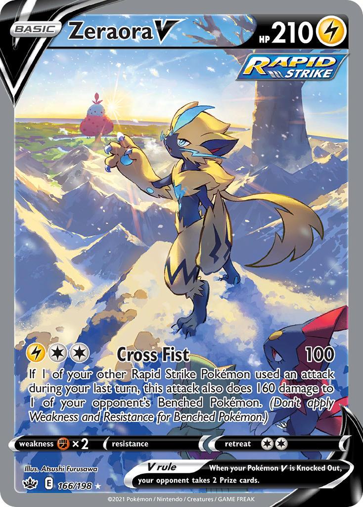 Pokemon Trading Card Game Chilling Reign Set List 166 Zeraora V