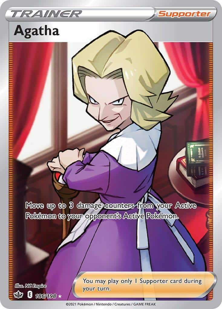 Pokemon Trading Card Game Chilling Reign Set List 186 Agatha