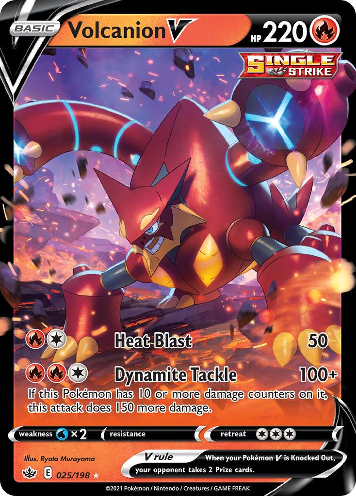 Pokemon Trading Card Game Chilling Reign Set List 25 Volcanion V