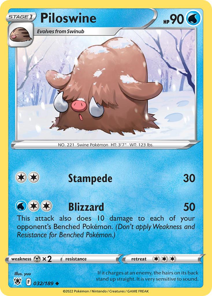 2022 Pokemon Trading Card Game Astral Radiance Price List 32 Piloswine