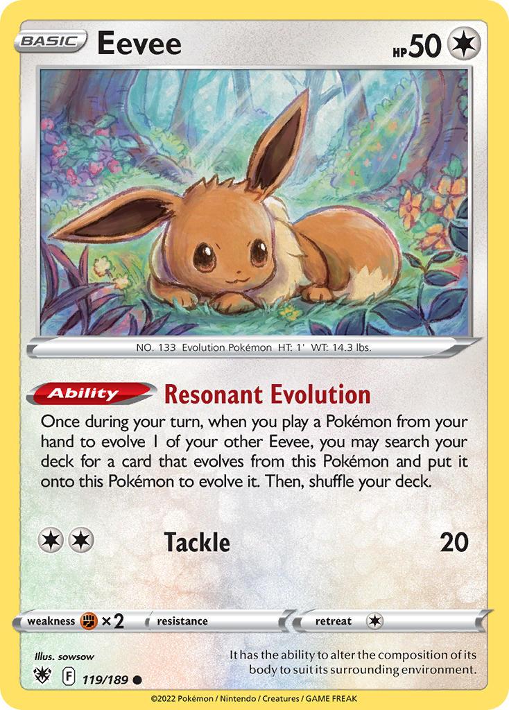 2022 Pokemon Trading Card Game Astral Radiance Set List 119 Eevee