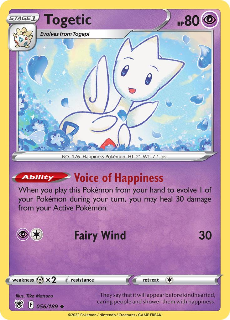 2022 Pokemon Trading Card Game Astral Radiance Set List 56 Togetic