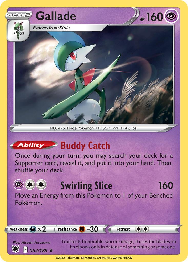 2022 Pokemon Trading Card Game Astral Radiance Set List 62 Gallade