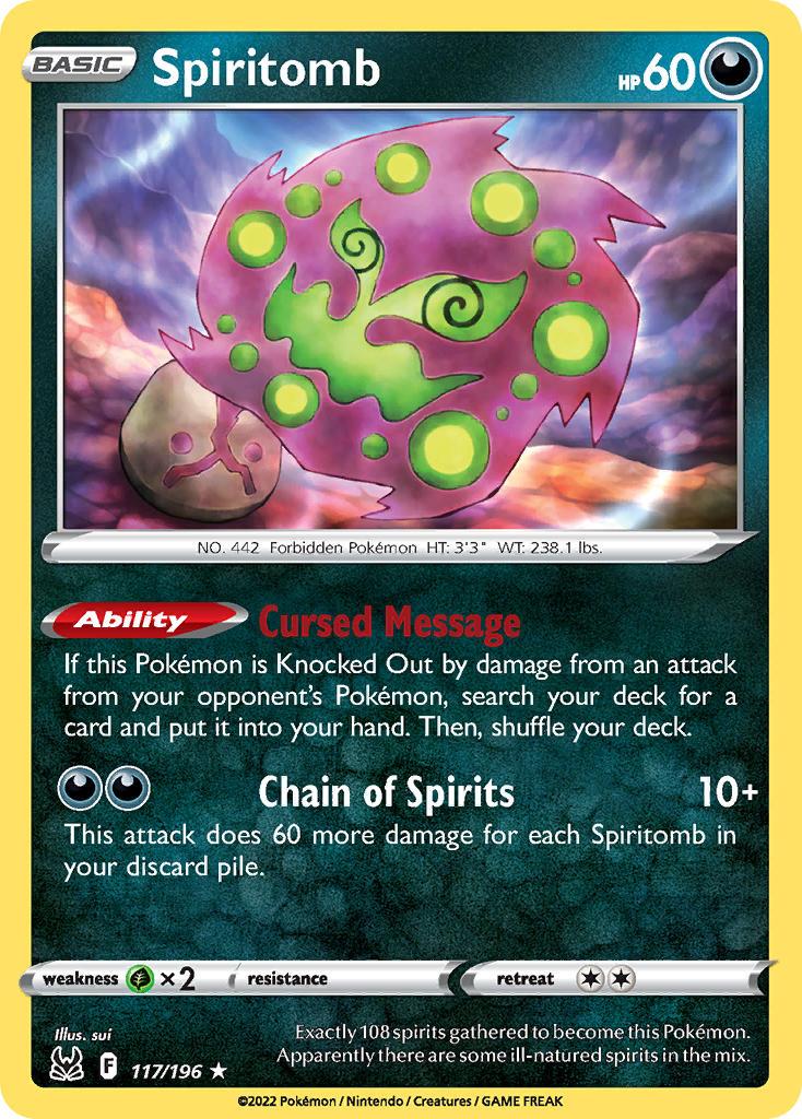 2022 Pokemon Trading Card Game Lost Origin Price List 117 Spiritomb