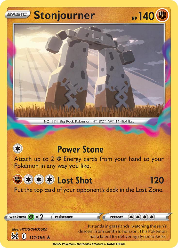 2022 Pokemon Trading Card Game Lost Origin Set List 111 Stonjourner