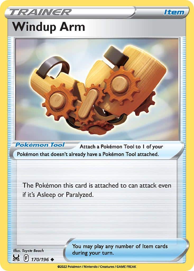 2022 Pokemon Trading Card Game Lost Origin Set List 170 Windup Arm