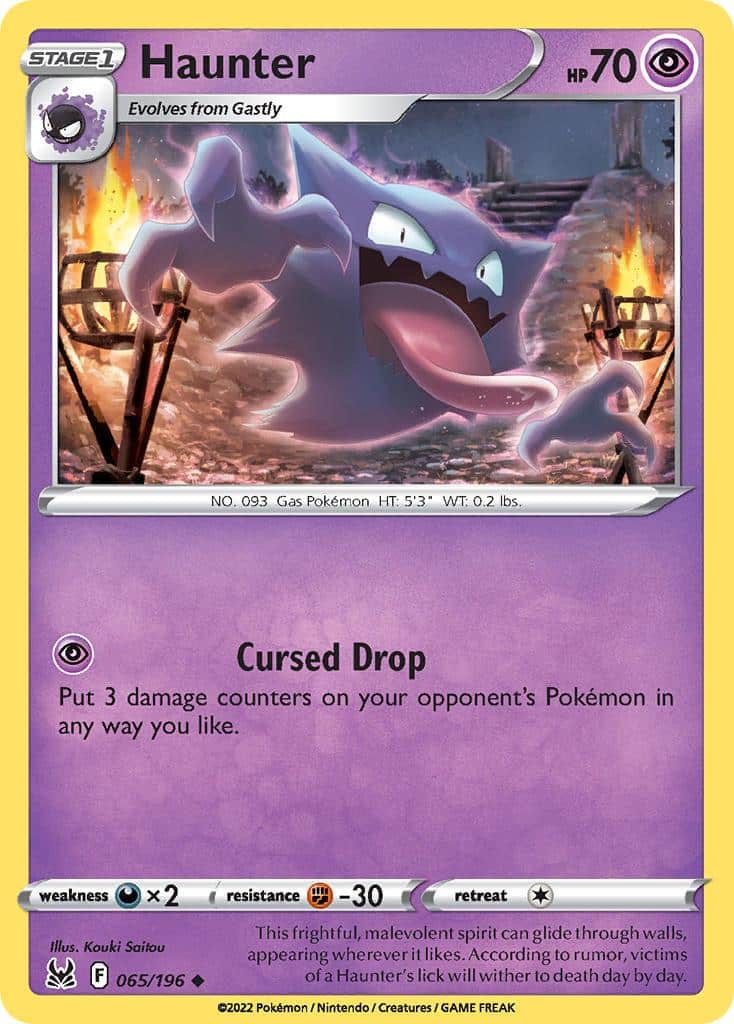 2022 Pokemon Trading Card Game Lost Origin Set List 65 Haunter