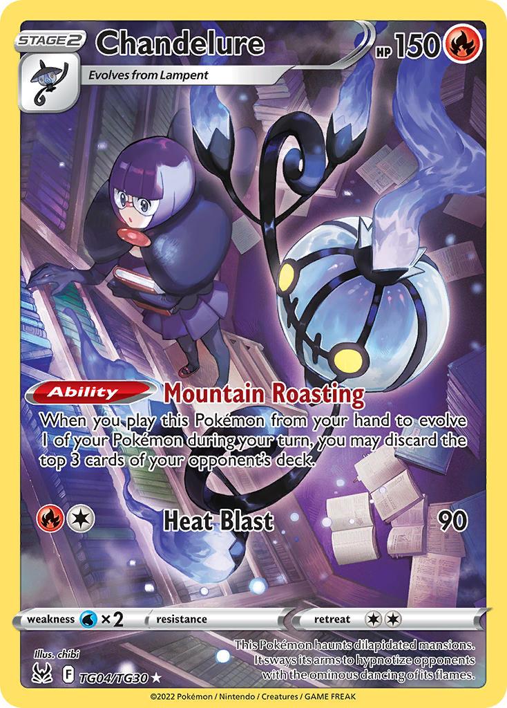 2022 Pokemon Trading Card Game Lost Origin Set List TG04 Chandelure