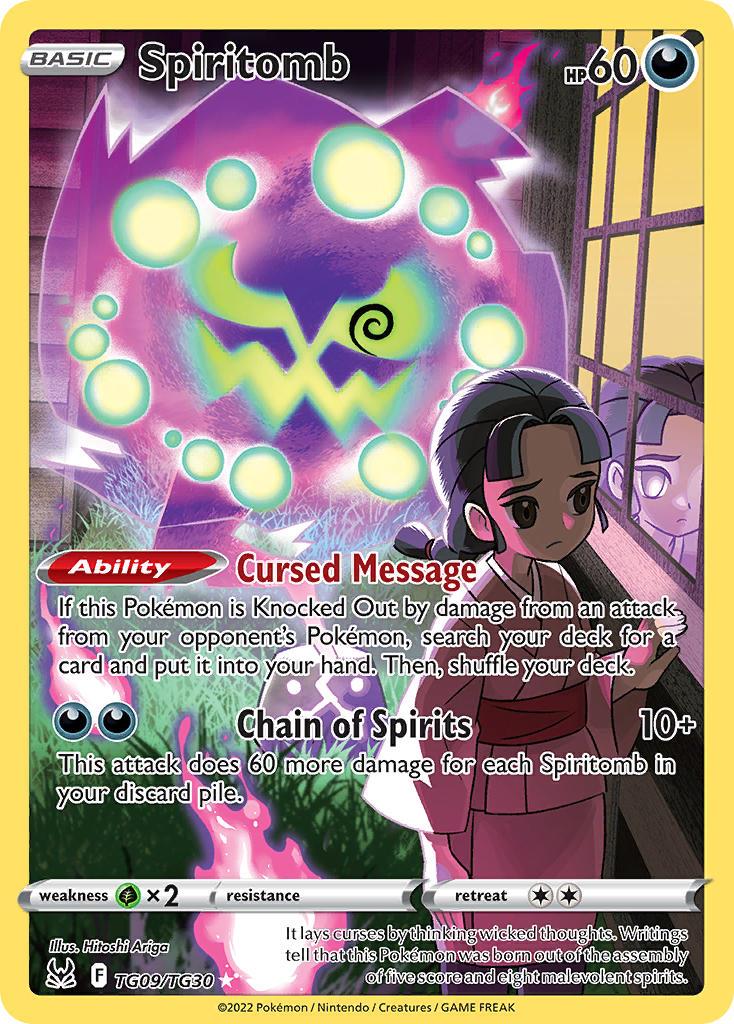 2022 Pokemon Trading Card Game Lost Origin Set List TG09 Spiritomb