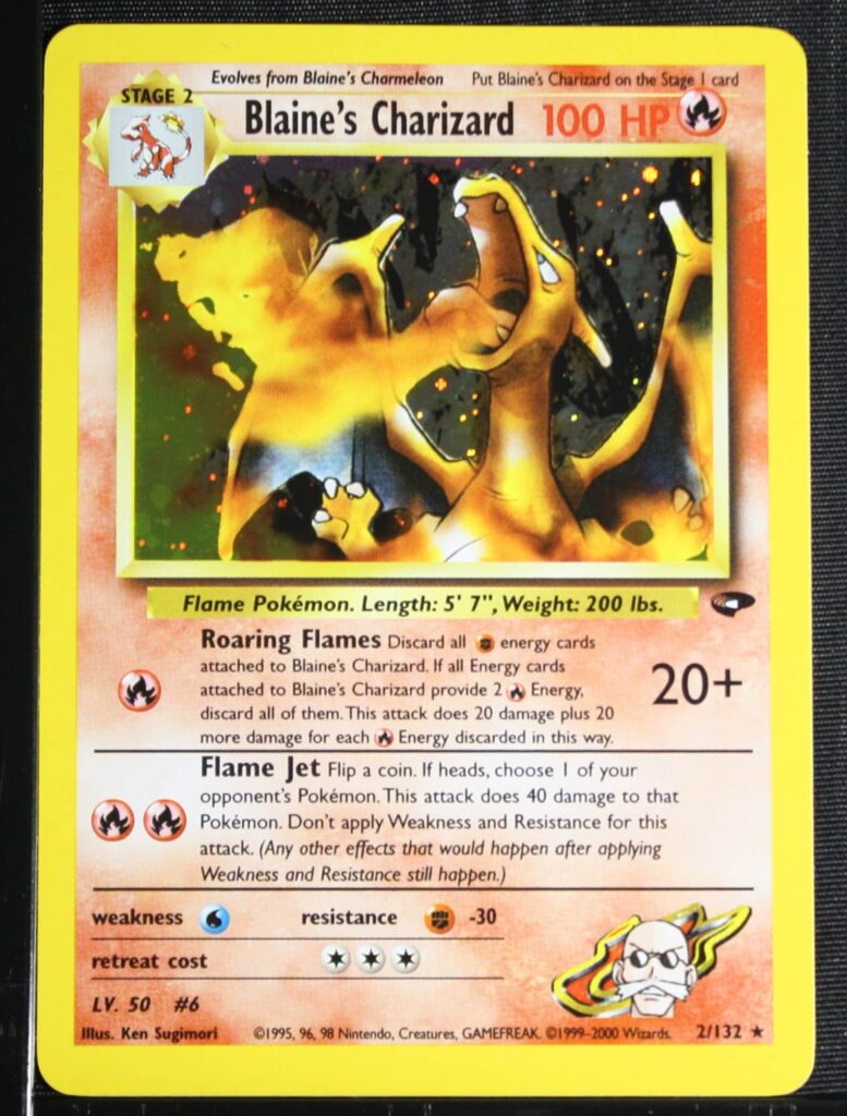 2000 Pokemon Gym Challenge 2 Blaines Charizard Holo Front a