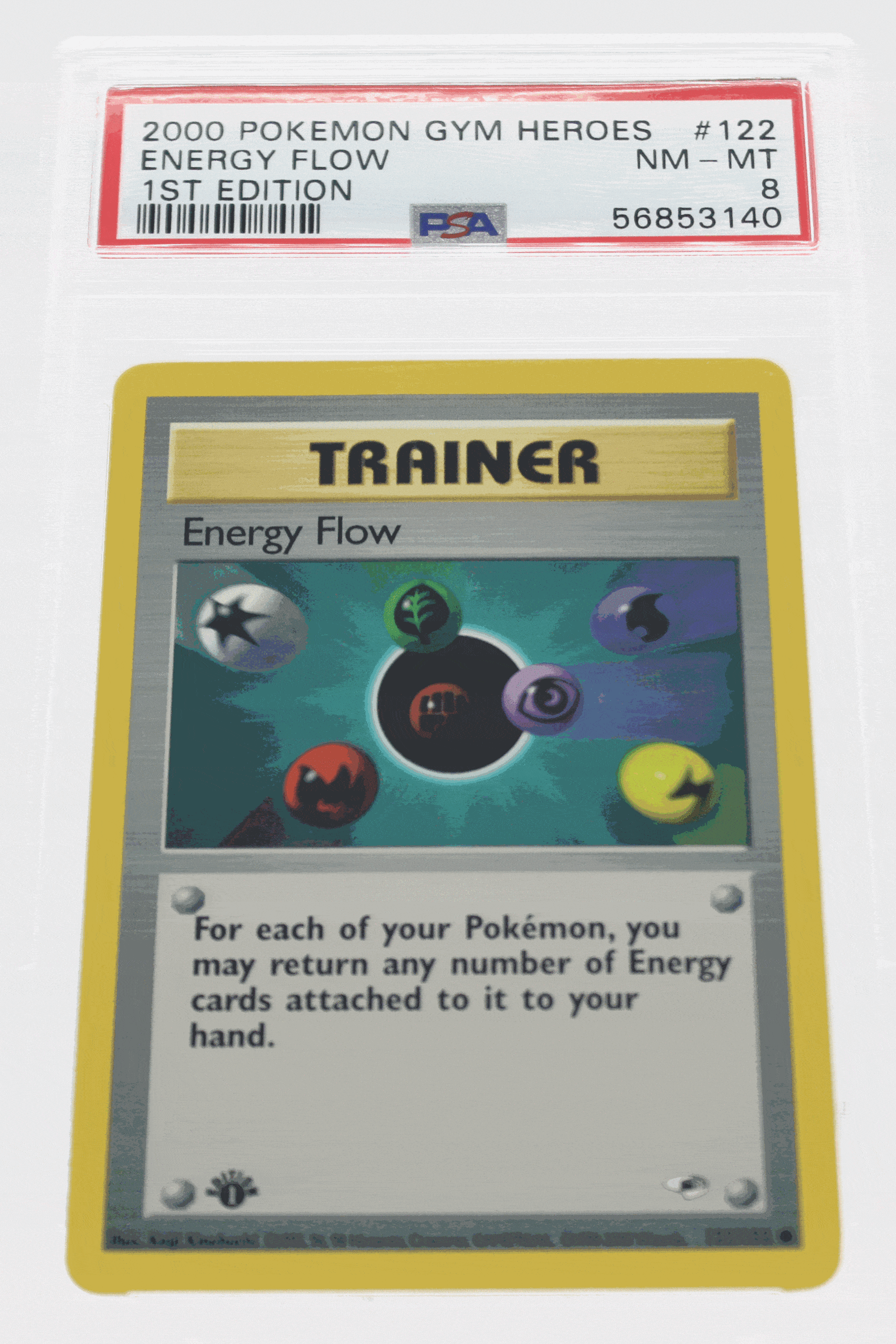 2000 Pokemon Gym Heroes #122 Energy Flow 1st Edition PSA